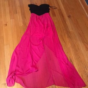 Black and pink dress